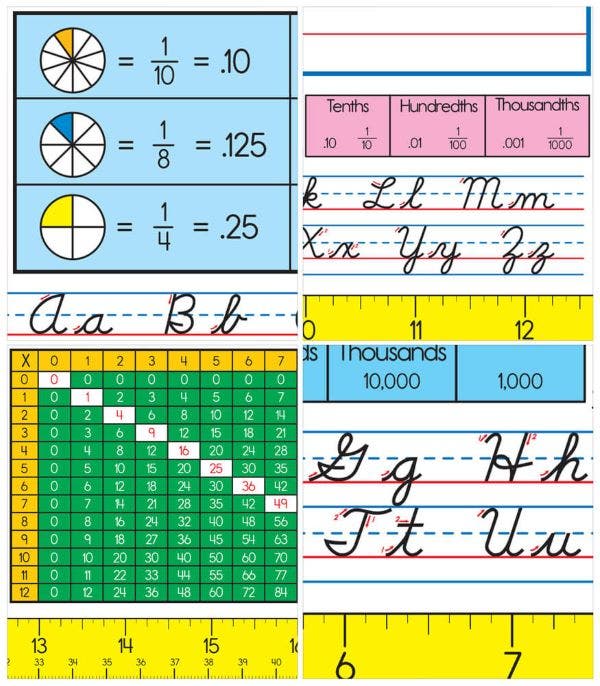 Modern Cursive Desk Nameplates Gr 3-5