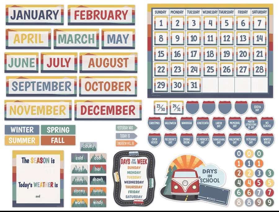 Moving Mountains Road Trip Calendar Bulletin Board