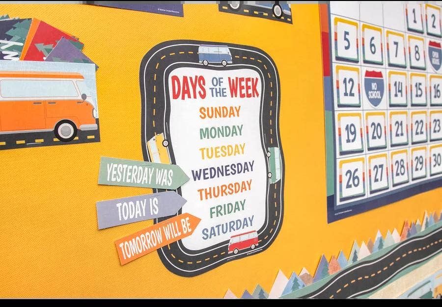 Moving Mountains Road Trip Calendar Bulletin Board