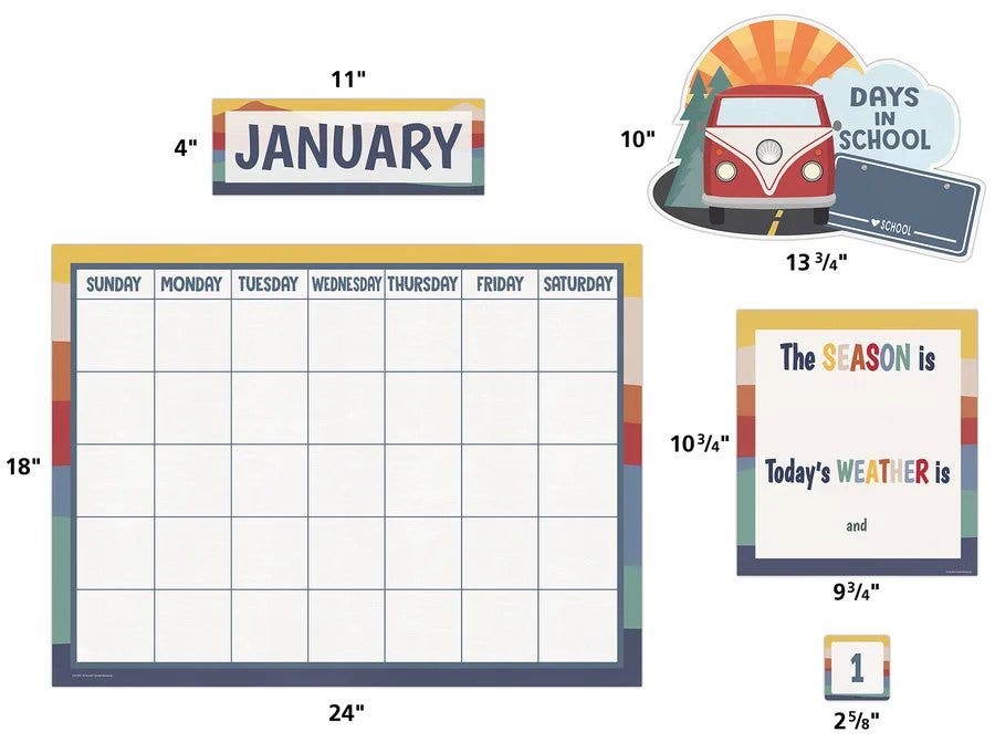 Moving Mountains Road Trip Calendar Bulletin Board
