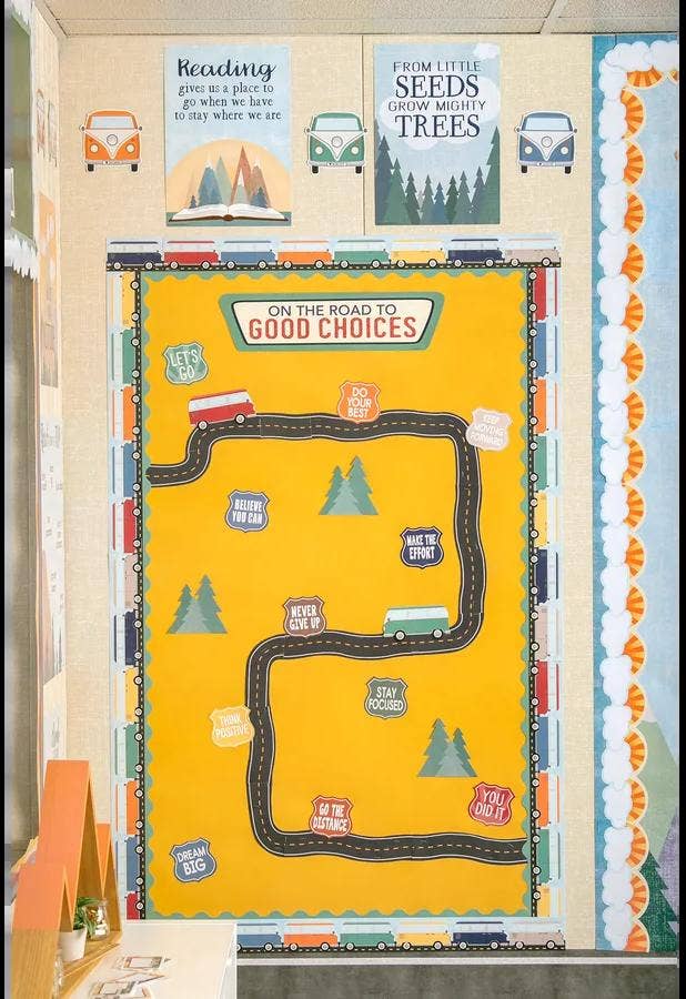 Moving Mountains Road Trip On the Road to Good Choices Mini Bulletin Board