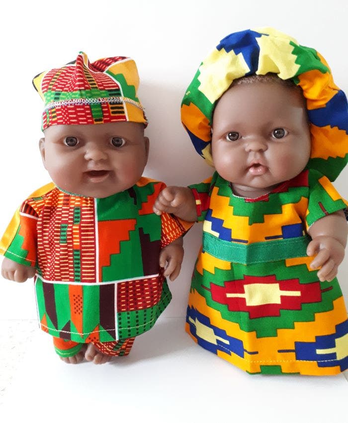 Multicultural Doll Clothes for 10in Baby Set of 8