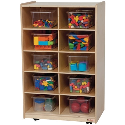 Vertical Storage with 10 Translucent Trays