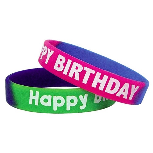 Fancy Happy Birthday Wristbands