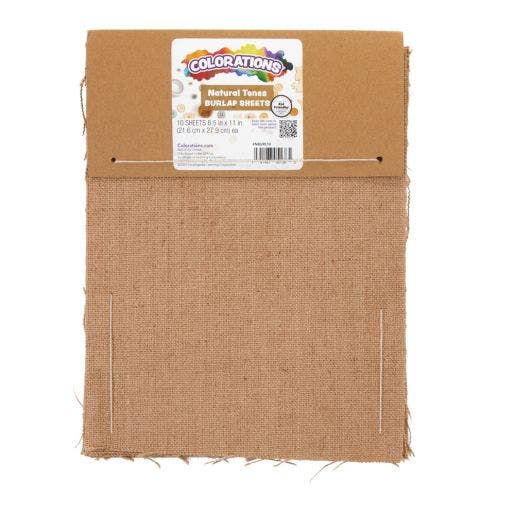 Natural Burlap 10 Sheets 8.5 X 11