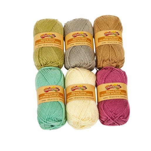 Natural Tones Acrylic Yarn 120 Yds Color