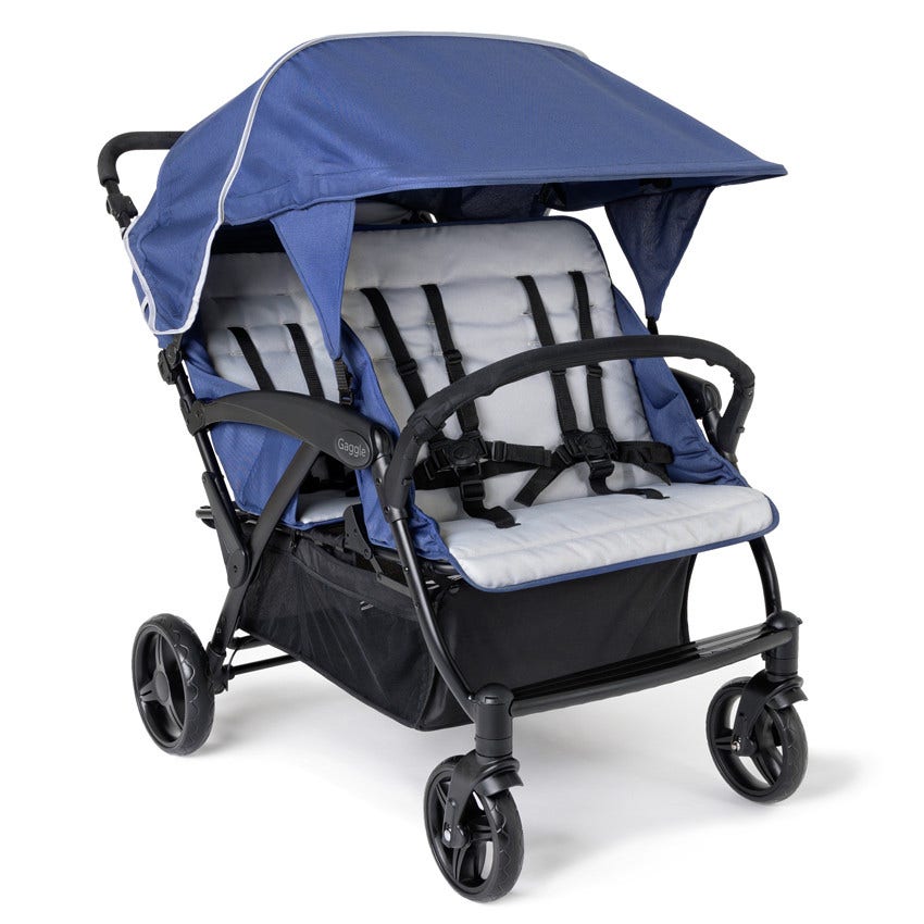 Navy and Gray Odyssey Quad 4- Passenger Stroller