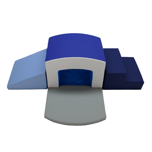 Navy Powder Blue SoftScape Playtime Tunnel Climber Plus