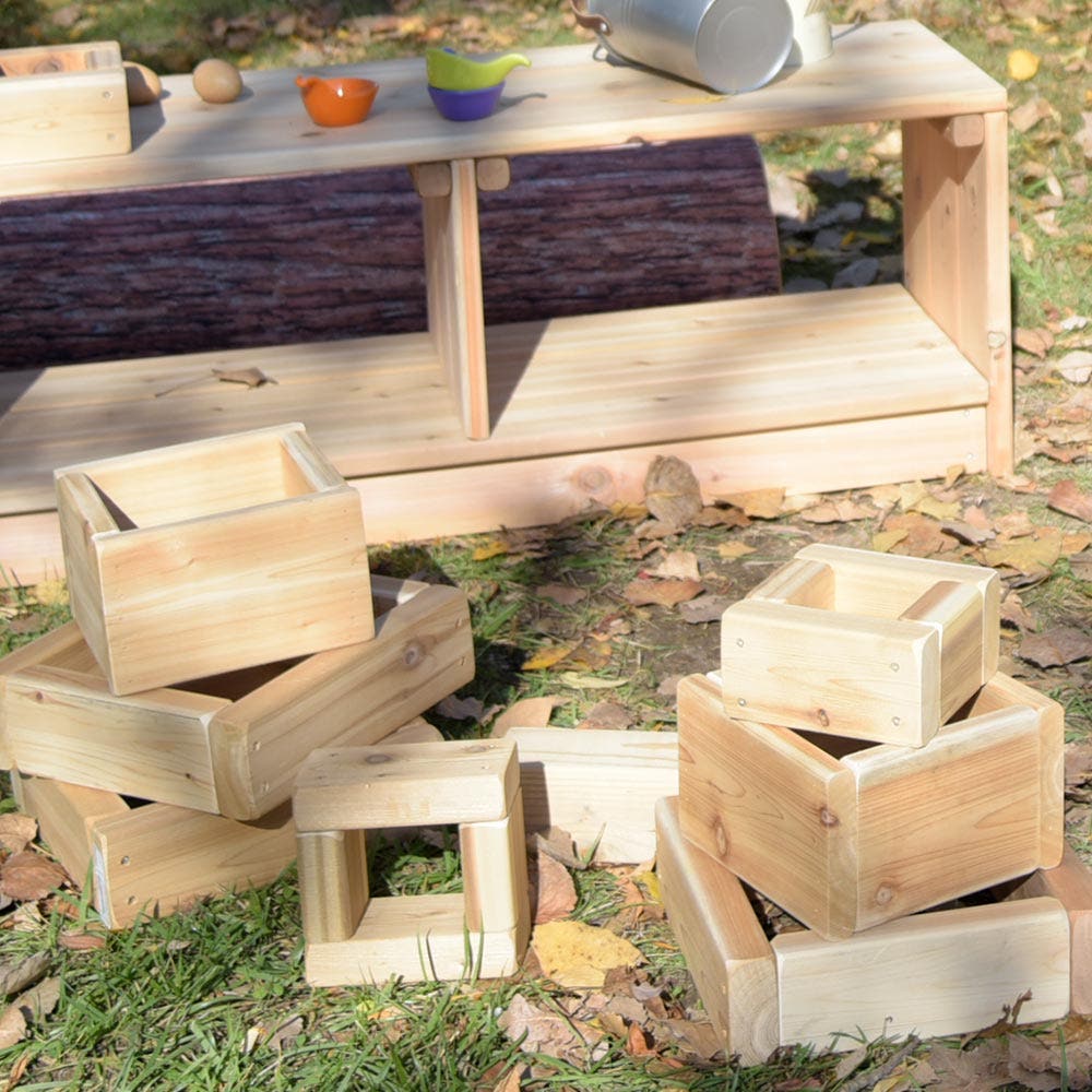 Nesting Outdoor Blocks by Naturally Inspired Play