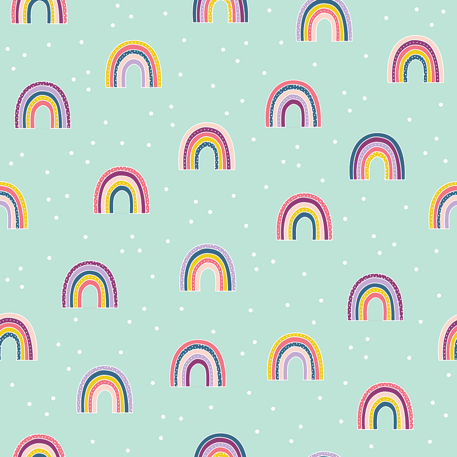 Oh Happy Day Rainbows Peel and Stick Decorative Paper