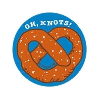 Oh Knots Pretzel scent Retro Scratch n Sniff Stinky Stickers