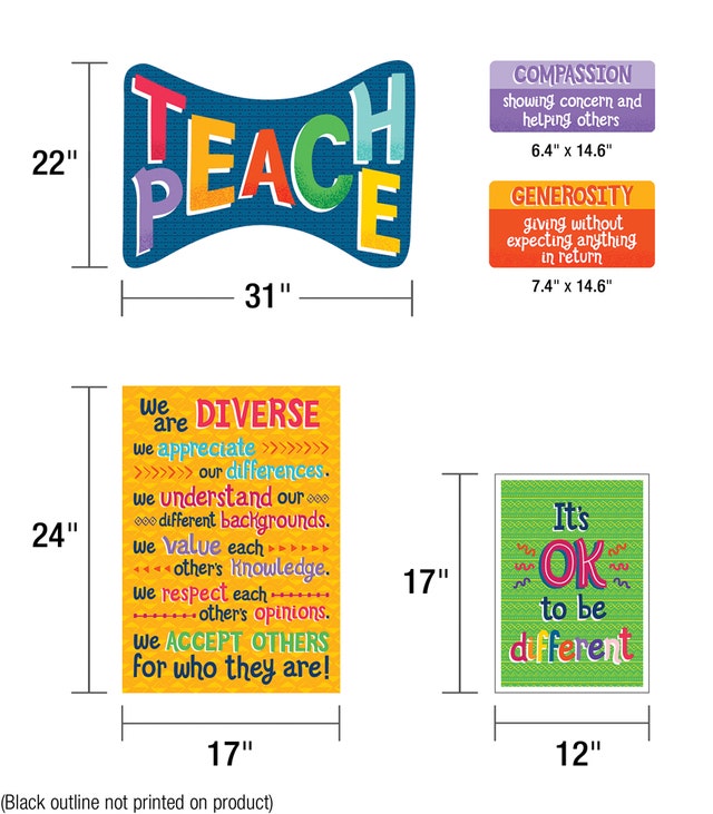 One World Teach Peace Bulletin Board Set
