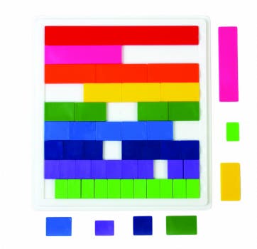 Opaque Fraction Strips Blank with Tray