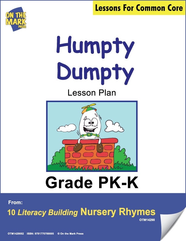 Humpty Dumpty Literacy Building Nursery Rhyme Aligned to Com