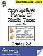 Appropriate Forms of Media Texts Lesson Plan (eBook) Ebook