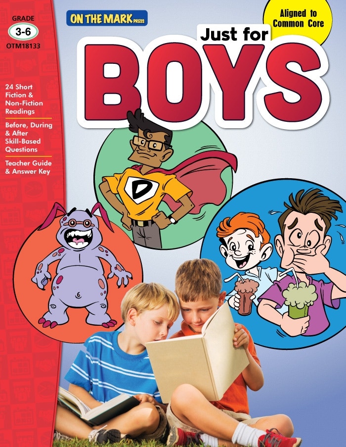 Just for Boys Reading Comprehension Gr. 3-6 Aligned to Commo