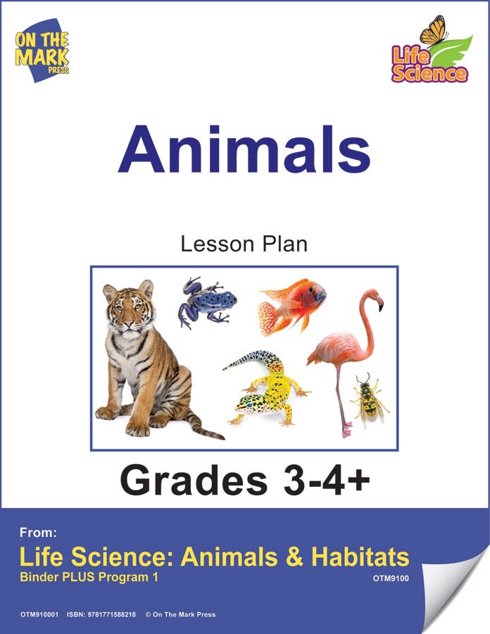 Life Science Animals & Habitats - Animals e-lesson plan