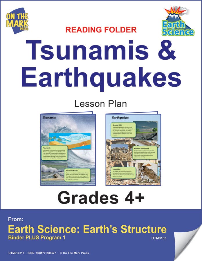 Earth Science - Reading Folder - Tsunamis & Earthquakes