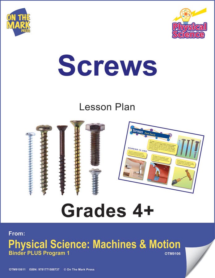 Physical Science - Screws e-lesson plan Ebook