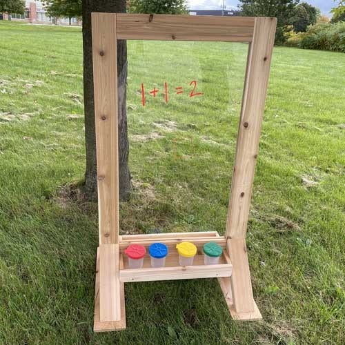 Outdoor Art Easel with Paint Holder by Naturally Inspired Play