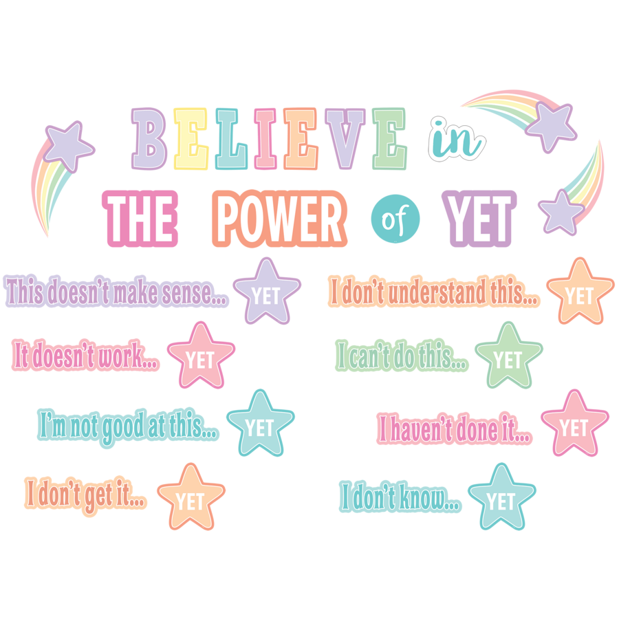 Pastel Pop Believe in the Power of Yet Mini Bulletin Board