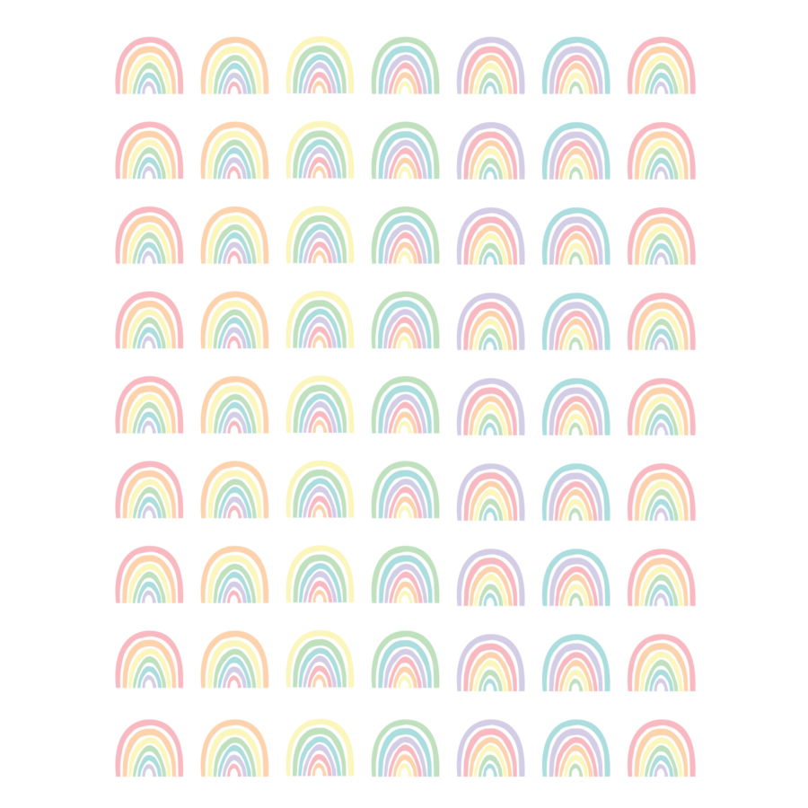 Pastel Pop Rainbows Mini Stickers