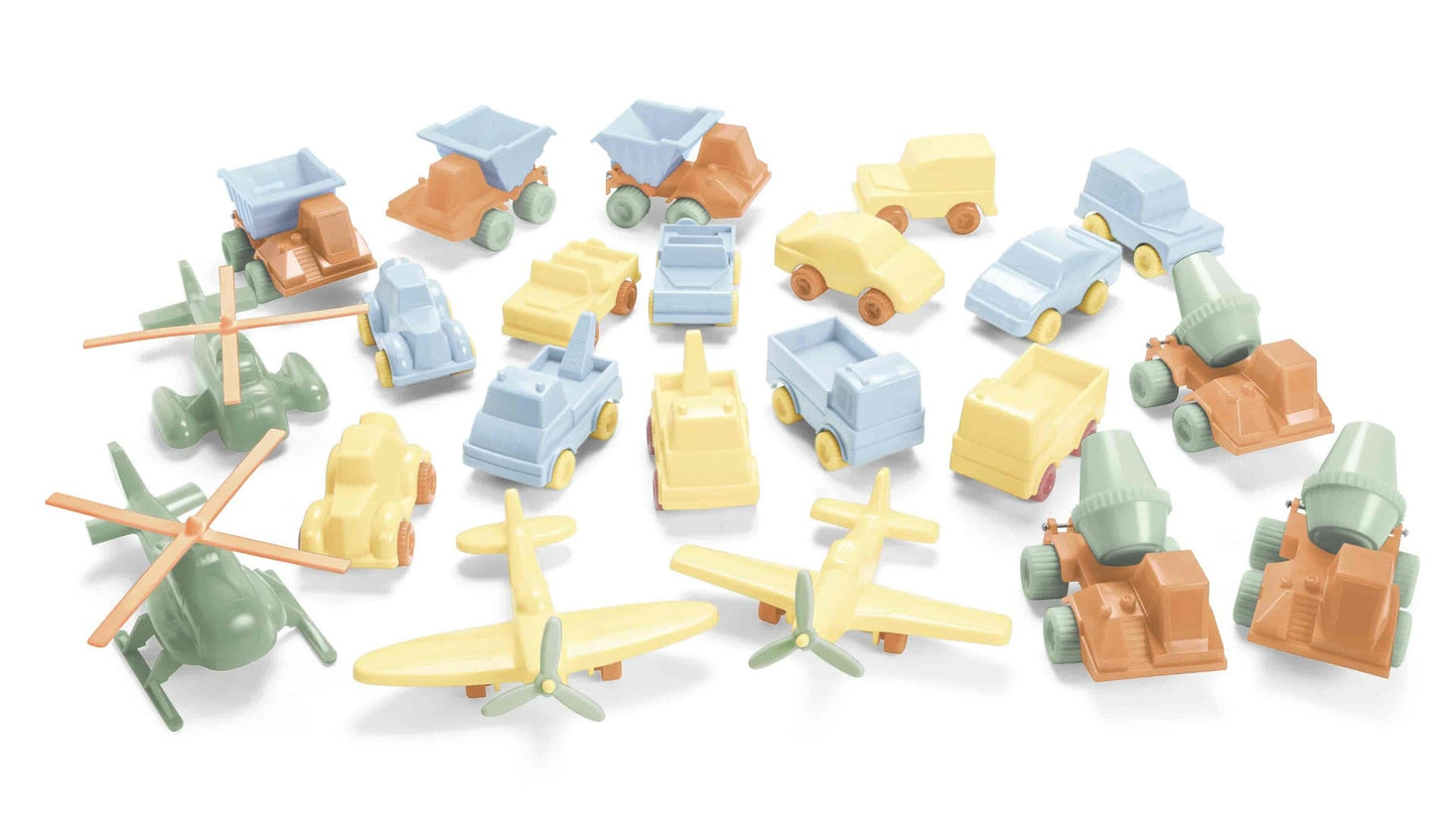 Pastel Recycled Vehicles + Planes Assorted