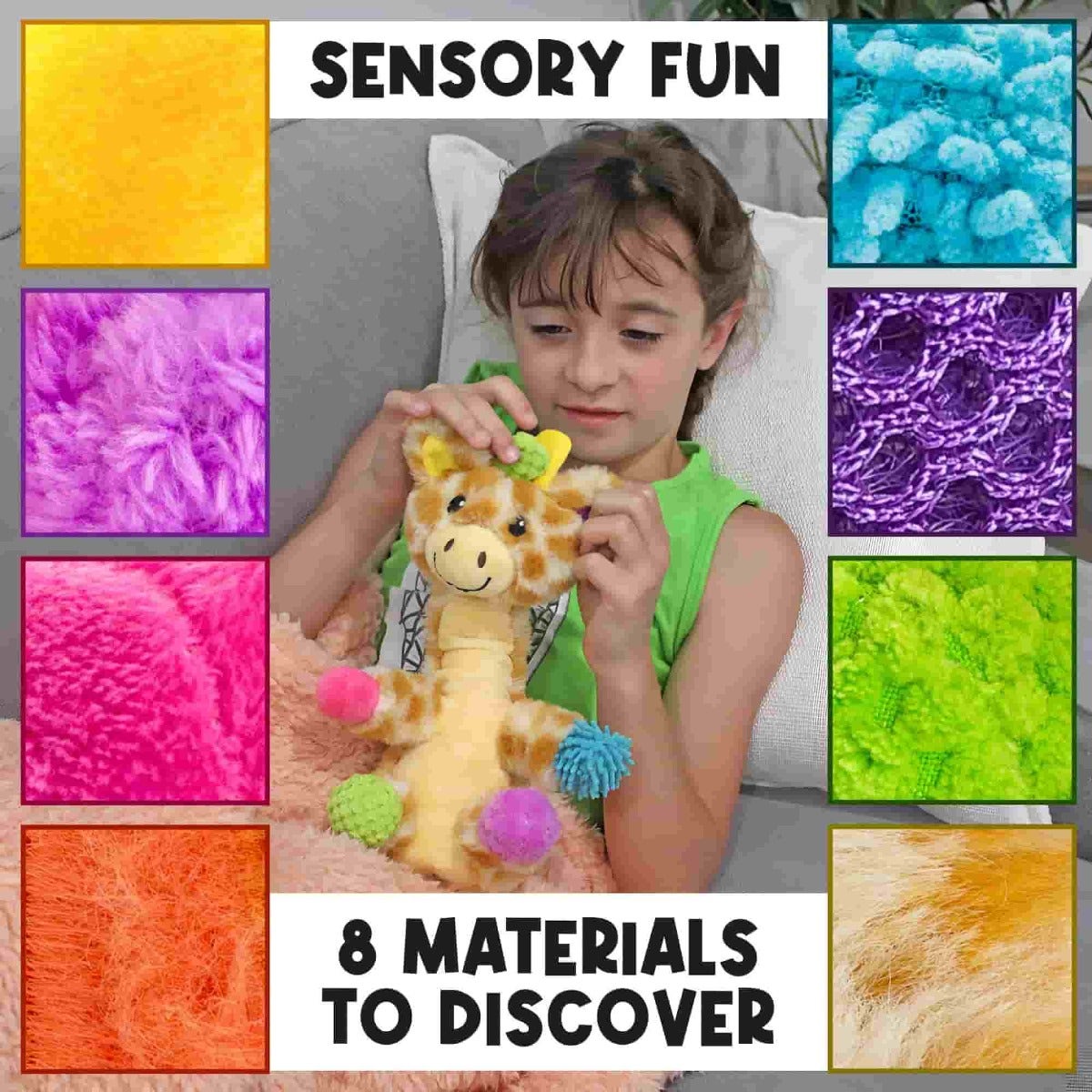 Patches The Mini Sensory Giraffe with Extendable Neck