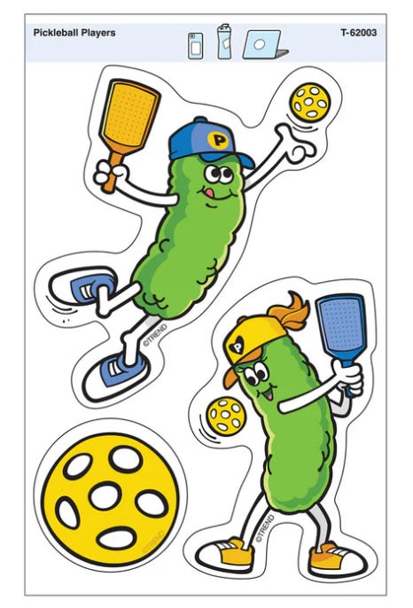 Pickleball Players Vinyl Stickers