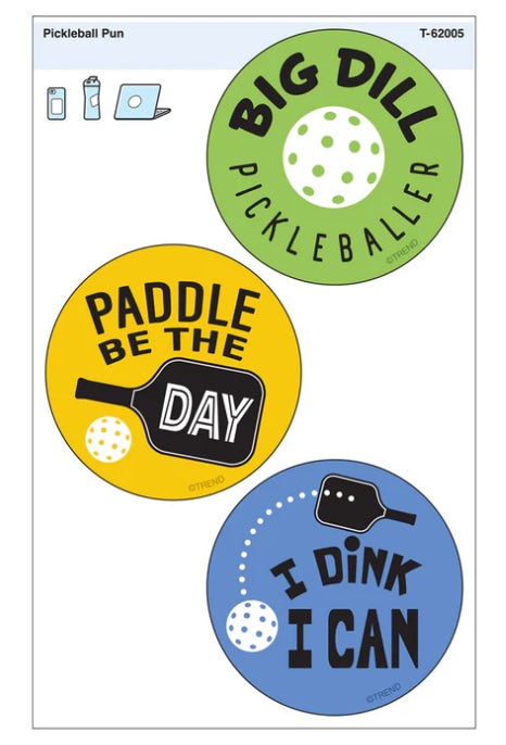 Pickleball Pun Vinyl Stickers