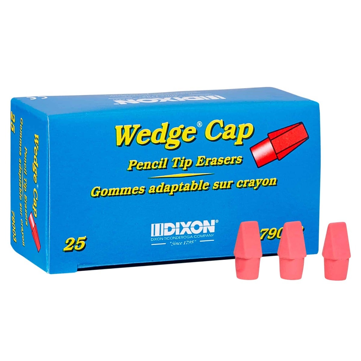 Pink Pearl Pencil Cap Erasers Box of 25