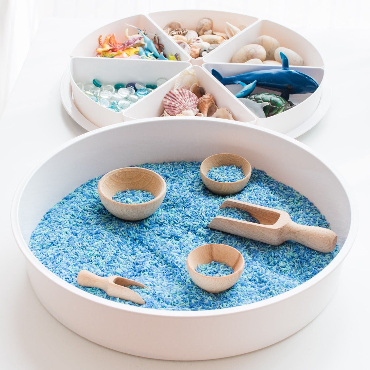 PlayTRAY with lid and removable compartments