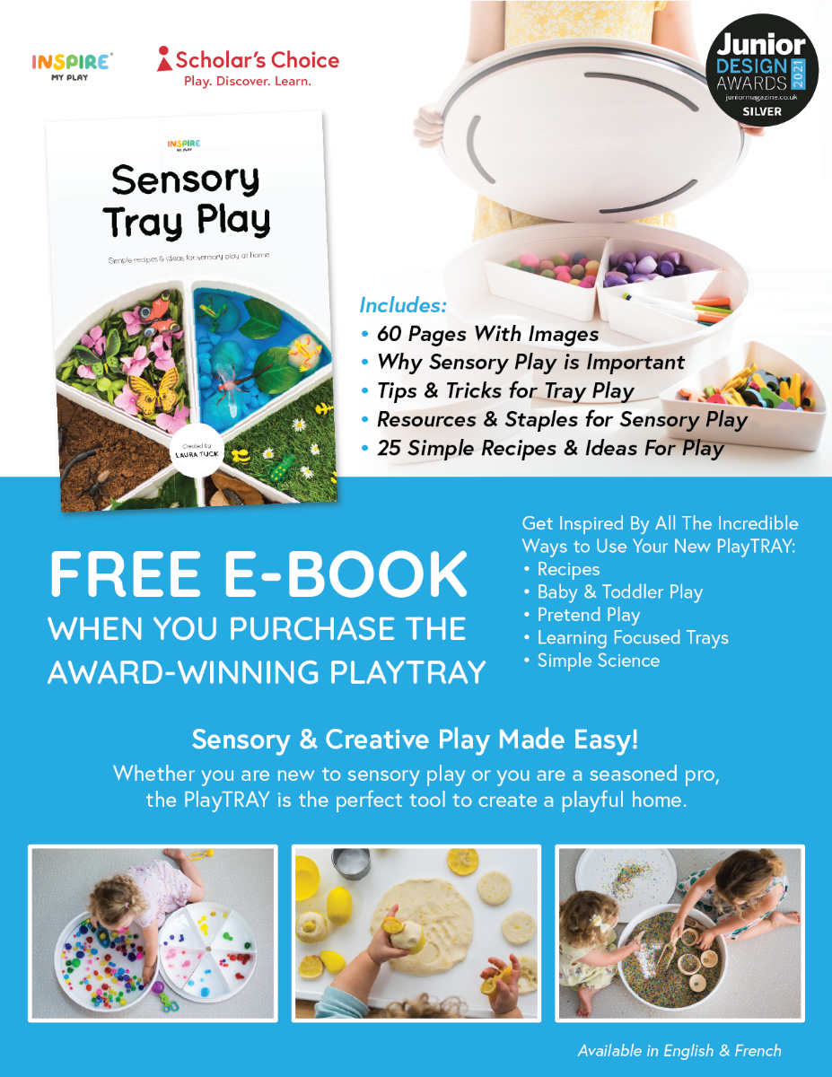 PlayTRAY with lid and removable compartments