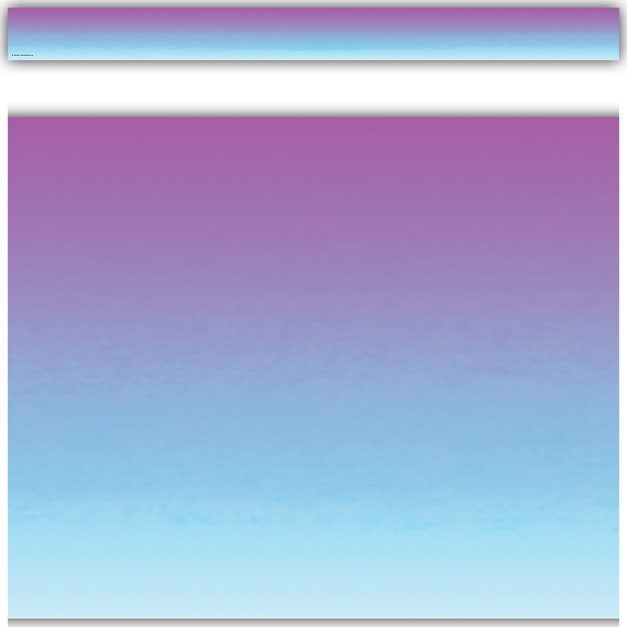 Purple and Blue Color Wash Straight Border Trim
