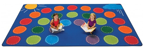 Rainbow Seating Rectangle Multi Carpet 8ft 4in x 13ft 4in