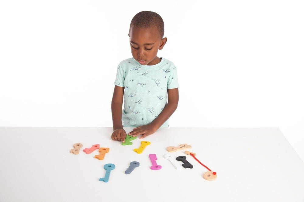 Rainbow Wooden Counting Keys