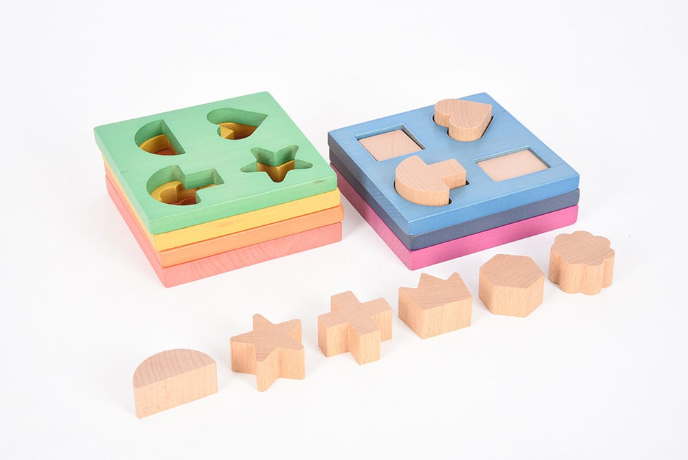Rainbow Wooden Shape Stacker