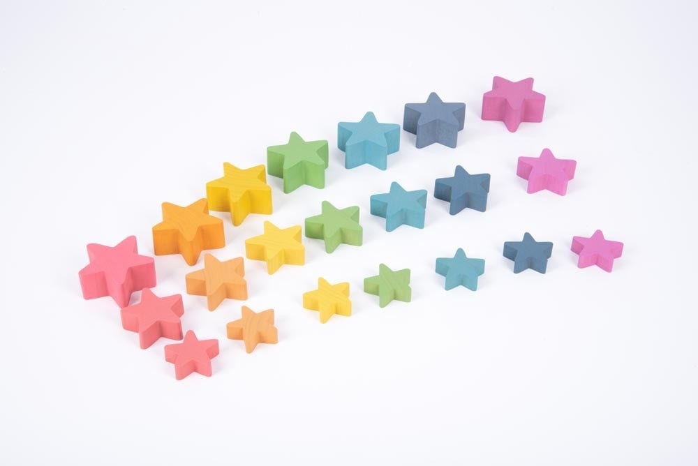 Rainbow Wooden Stars