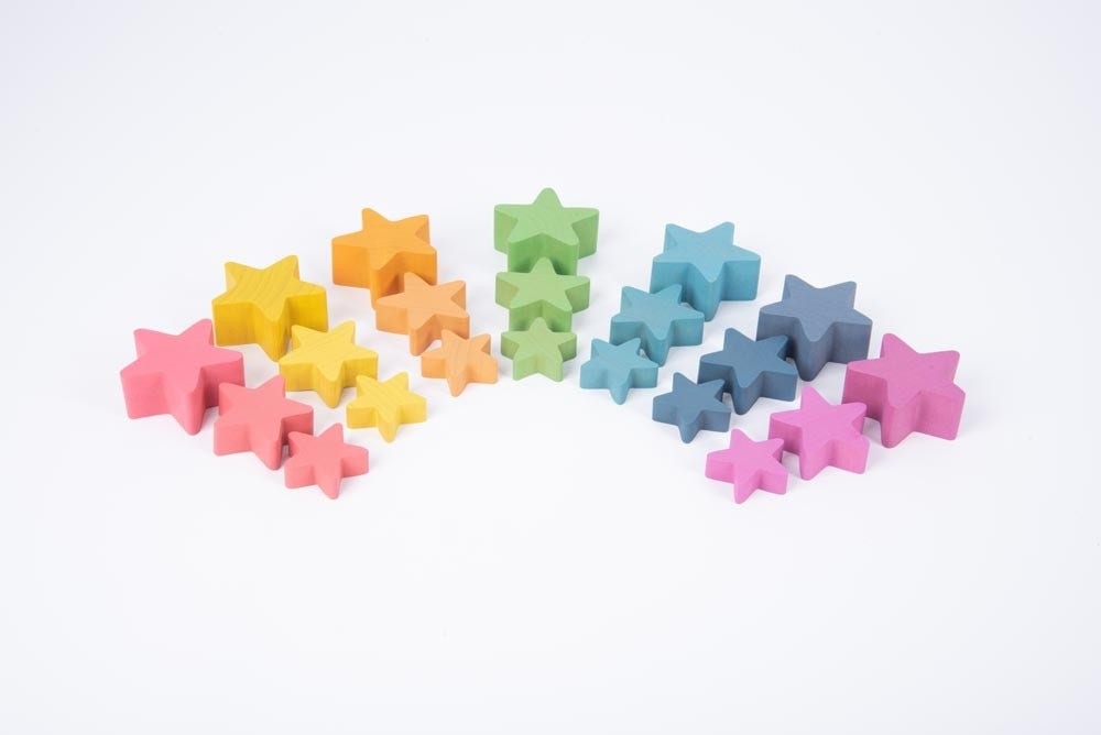 Rainbow Wooden Stars