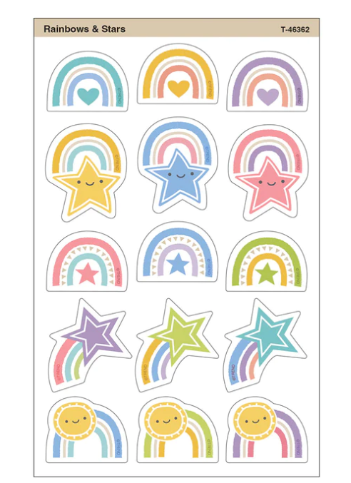 Good to Grow Rainbows and Stars Large superShape Stickers