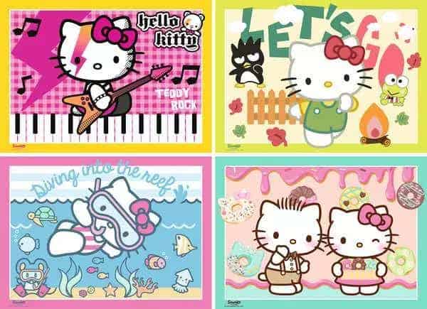 Ravensburger Hello Kitty Bumper Pack 4x100 piece Puzzles
