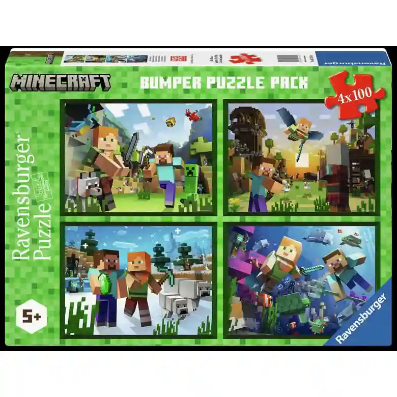 Ravensburger Minecraft 4x100 piece Puzzles