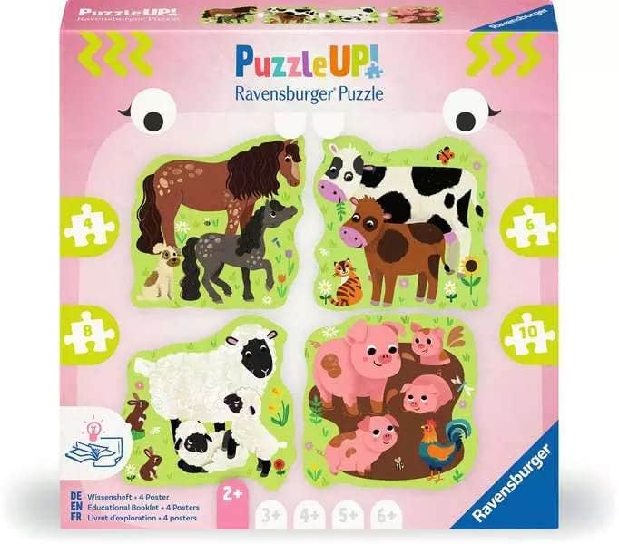 Ravensburger Puzzle Up Farm Animals 4/6/8/10 piece