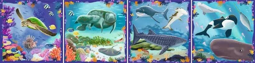 Ravensburger Puzzle Up Ocean Life 64/72/81/90 piece
