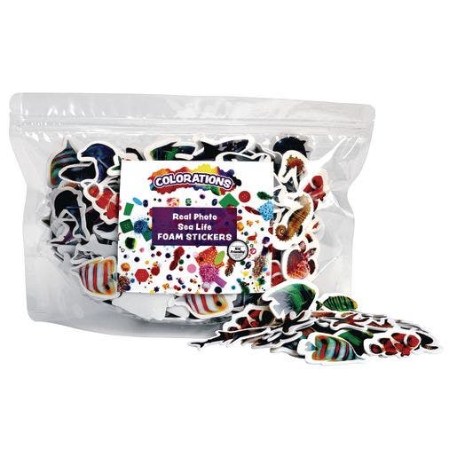 Real Photo Sea Life Foam Stickers 250 pc