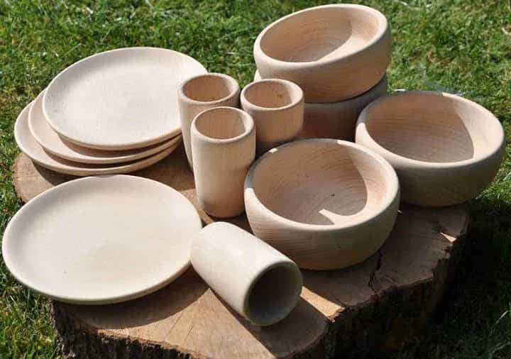 Real Size Natural Tea Set 12 pk
