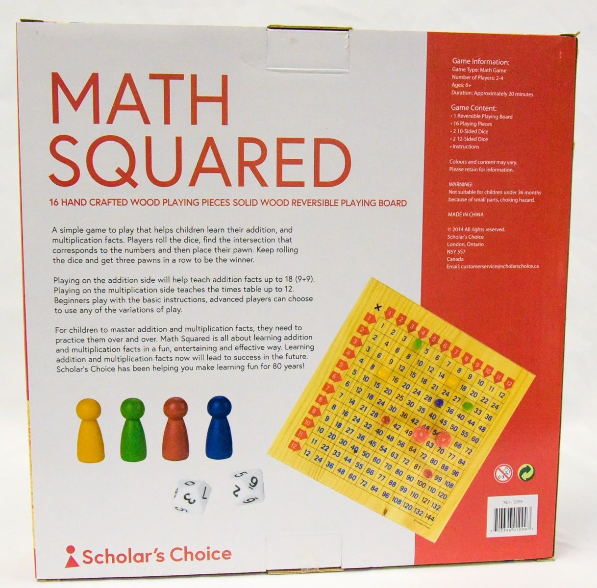Scholars Choice Math Squared Game