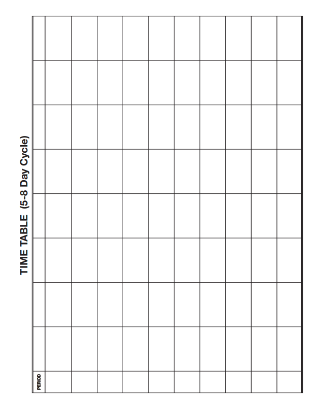 Secondary Teachers Daily Plan and Record (Red)