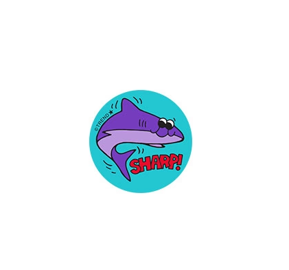 Sharp Ocean scent Retro Scratch n Sniff Stinky Stickers 24 ct
