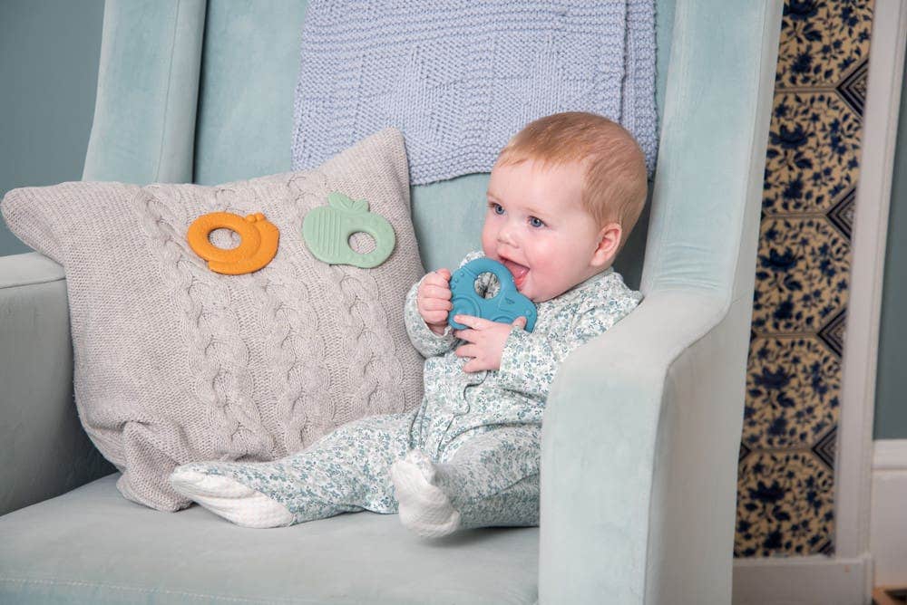 Silisoft Sensory Teethers Neutral Apple, Car, Snail